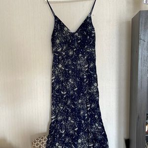 Urban outfitters velvet navy spaghetti strap dress